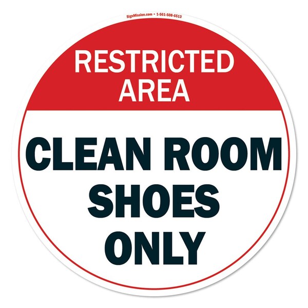 Signmission Clean Room Shoes Only 16in Non-Slip Floor Marker, 16" x 16", FD-2-C-16-99959 FD-2-C-16-99959 - main